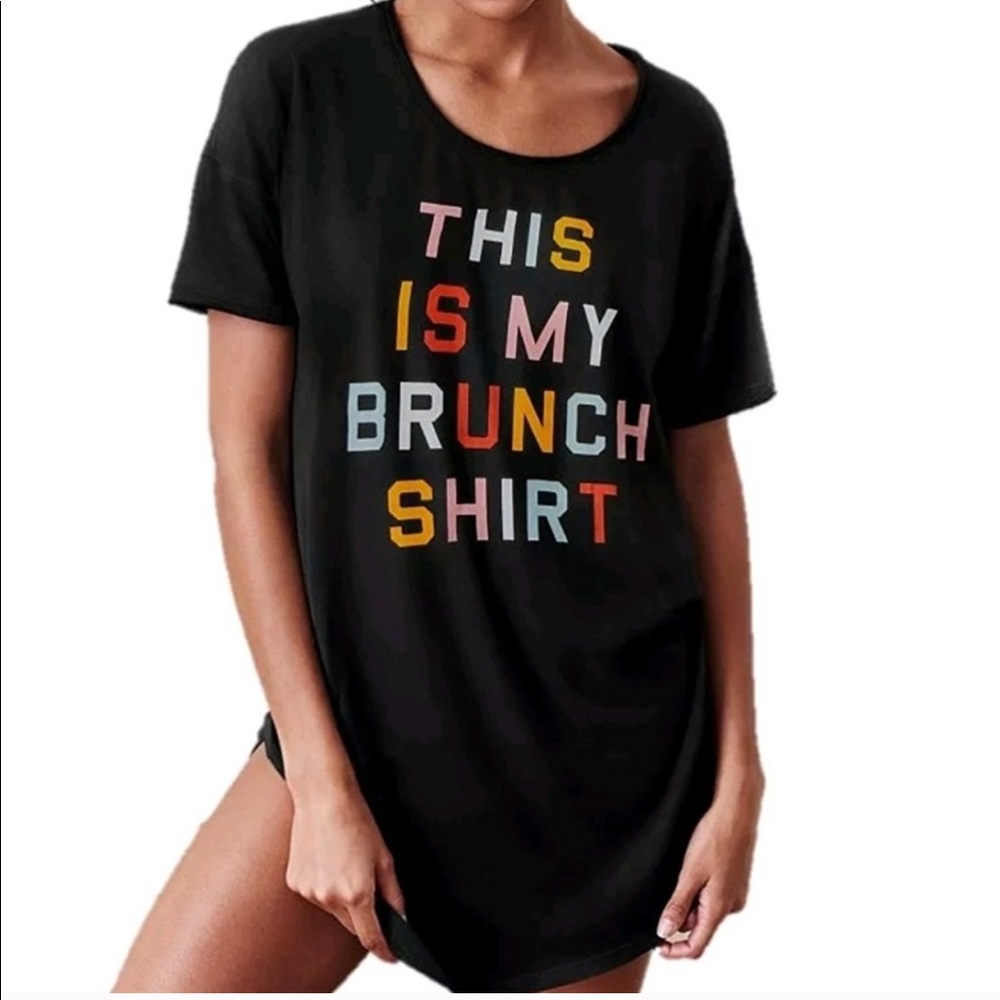 VS This Is My Brunch Shirt - Black Sleep Tee